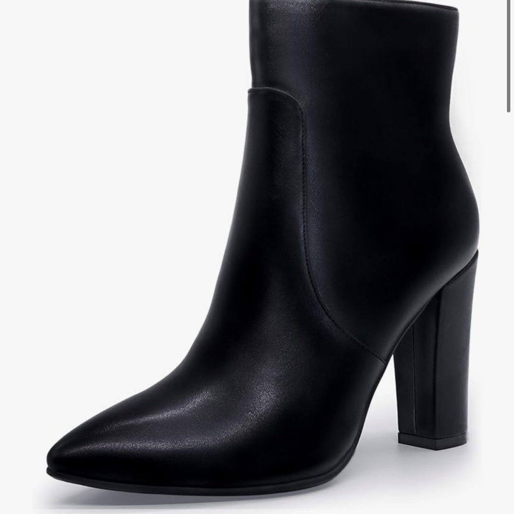 Amazon | Women's Fashion Ankle Boots Pointed Toe High Heels Side Zipper Booties